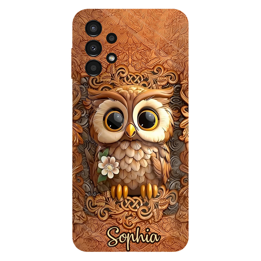 Magnifique hibou - Coque de téléphone personnalisée avec motif hibou intégral