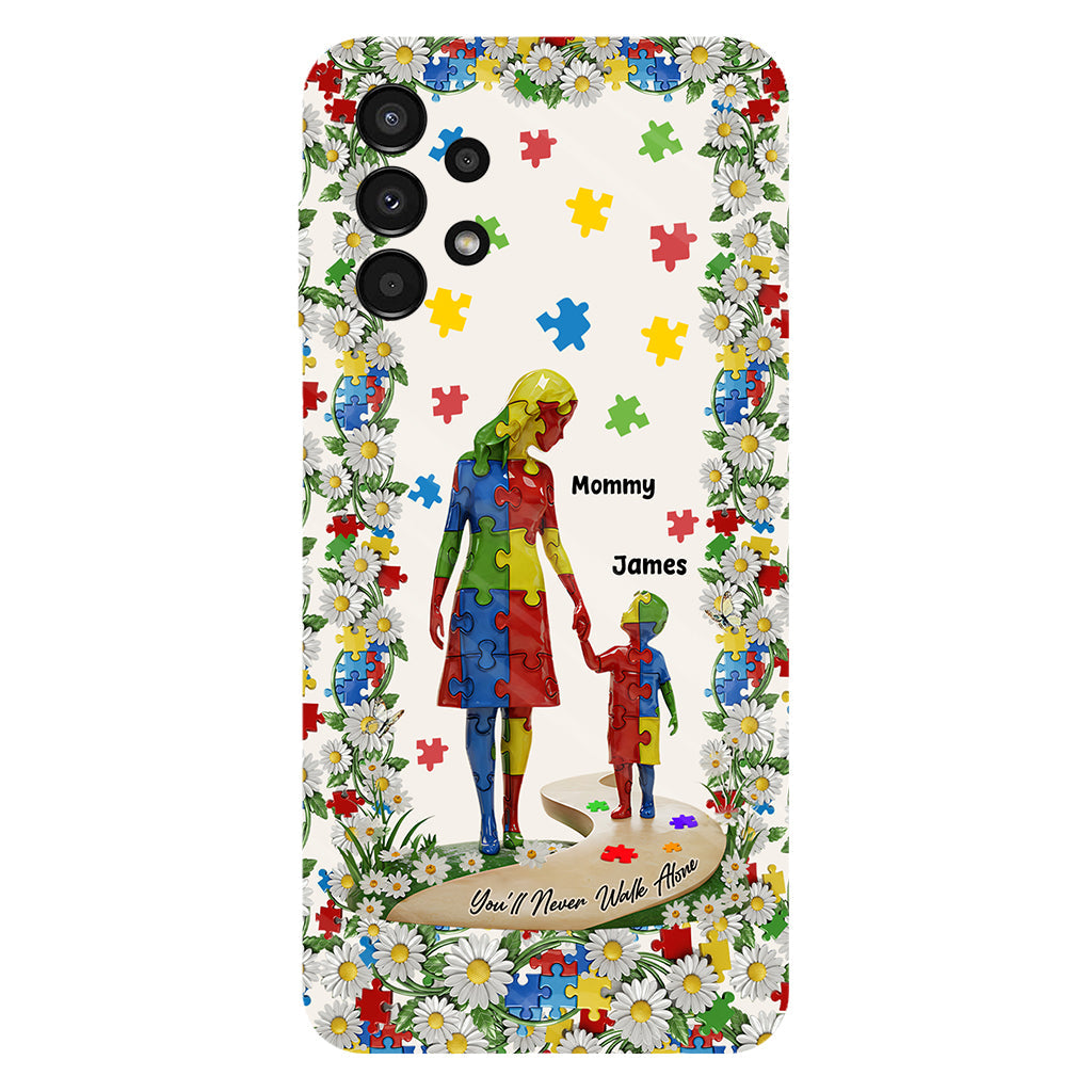You'll Never Walk Alone - Personalized Autism Awareness Full Print Phone Case