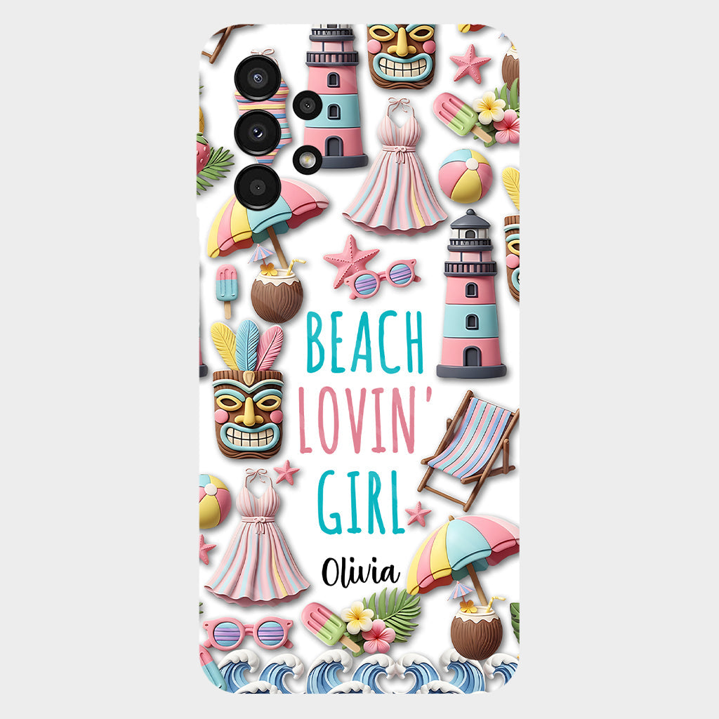 Beach Lovin' Girl - Personalized Sea Lover Full Print Phone Case