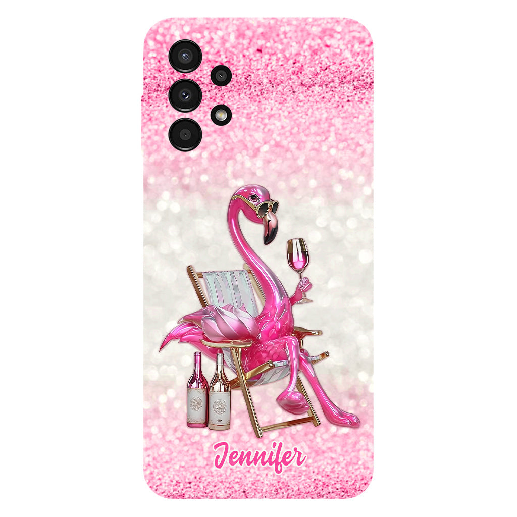 Be a Flamingo In a Flock of Pigeons - Personalized Flamingo Full Print Phone Case
