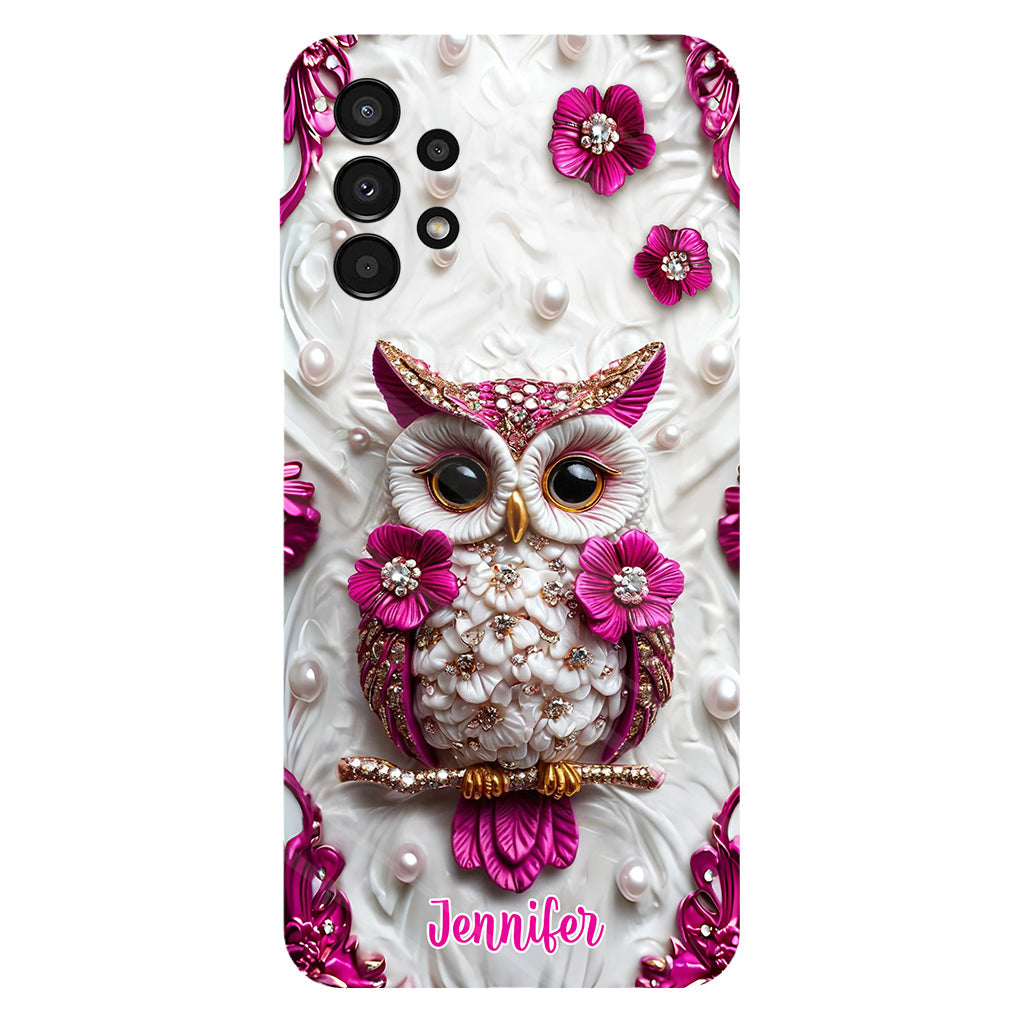 Magnifique hibou - Coque de téléphone personnalisée avec motif hibou intégral