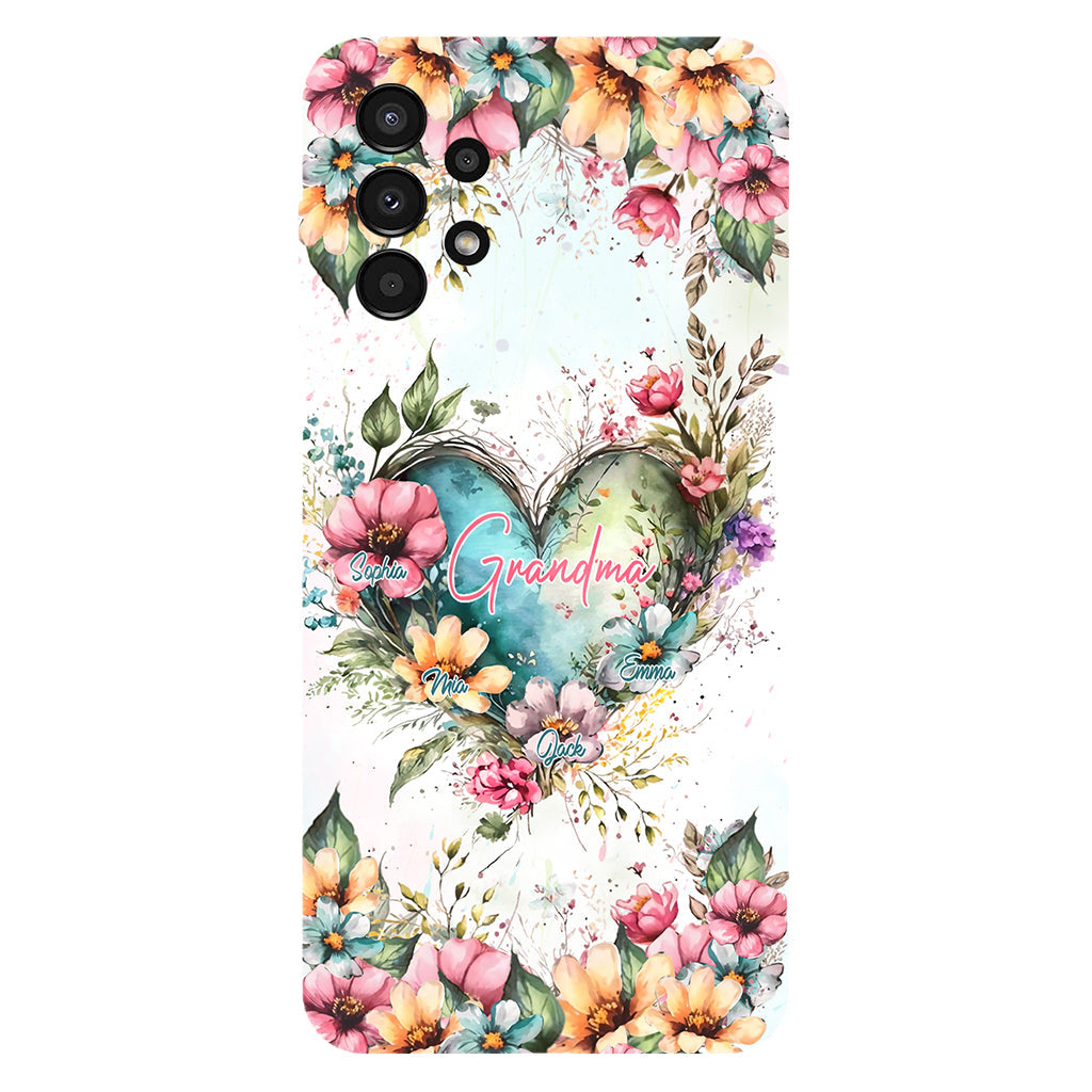 Les fleurs de la maman de grand-mère - Coque de téléphone personnalisée avec impression intégrale « Grand-mère »