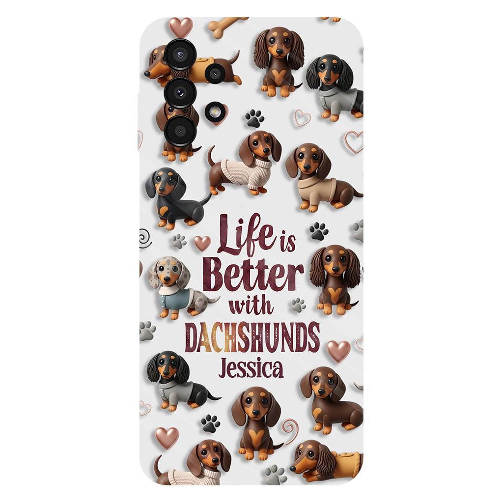 Juste une fille qui aime les chiens - Coque de téléphone personnalisée avec impression intégrale de chien