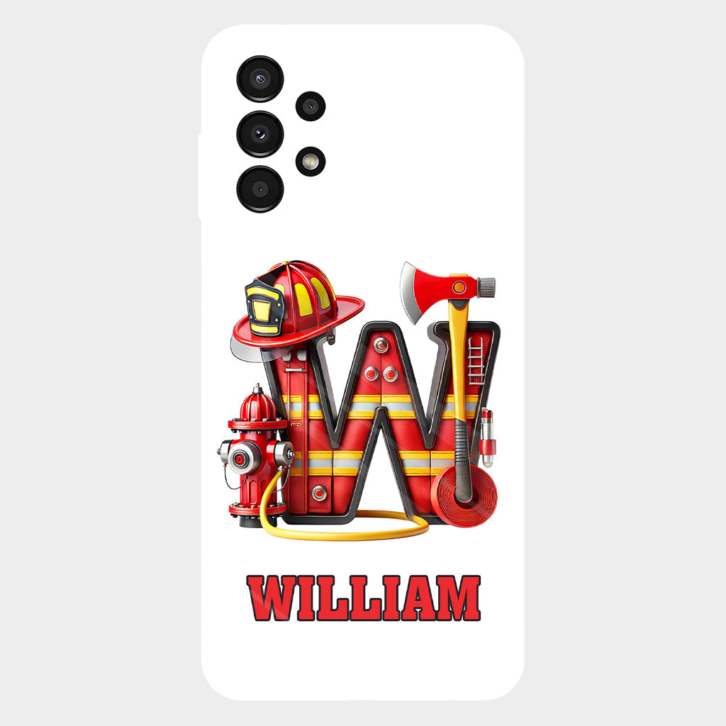Alphabet Firefighter - Personalized Firefighter Full Print Phone Case