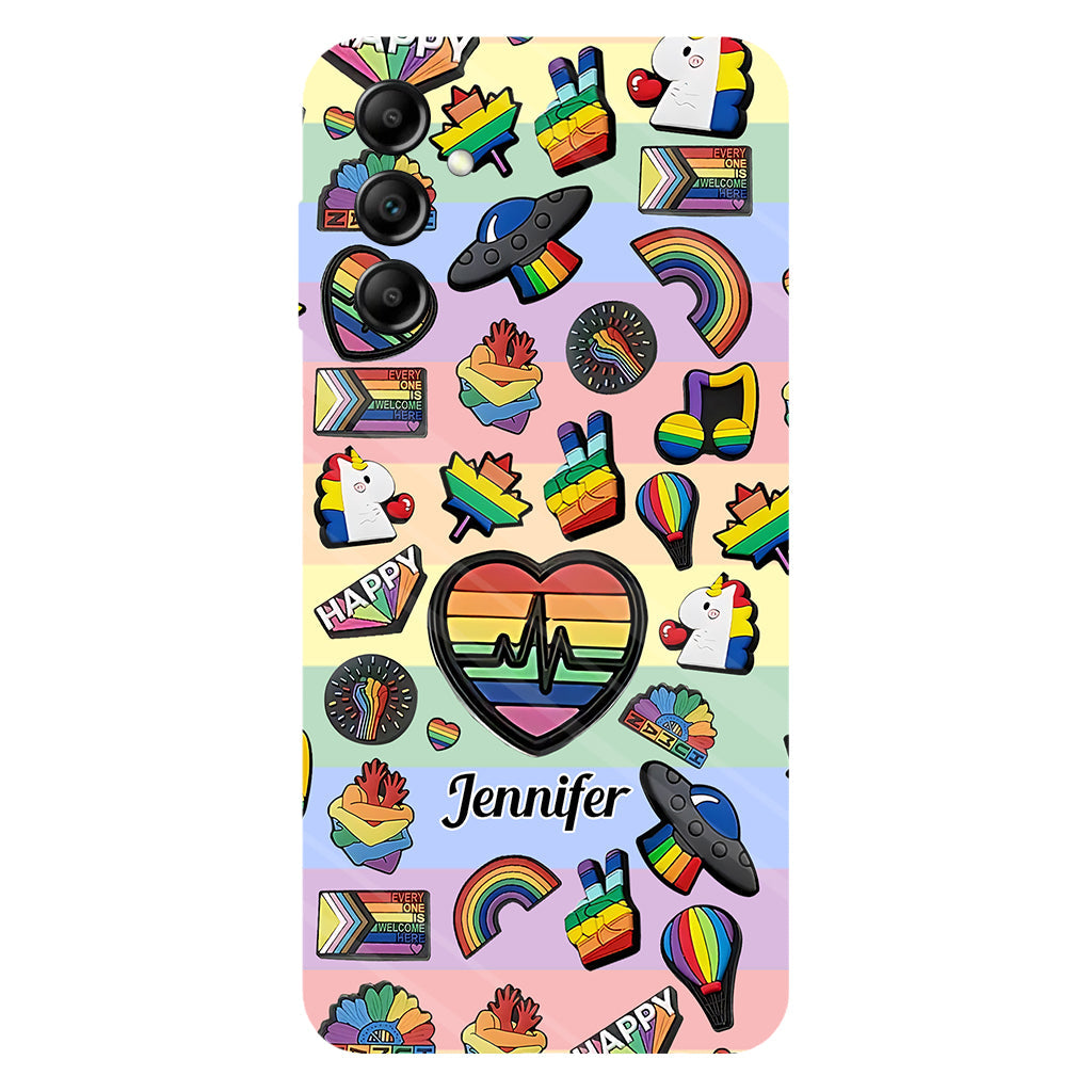 Pride Rainbow - Personalized LGBT Support Full Print Phone Case & Phone Grip