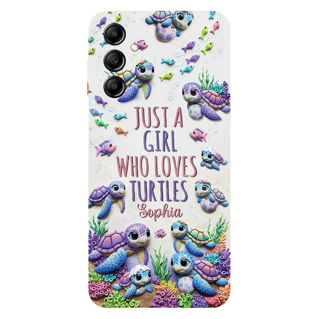 Just A Girl Who Loves Turtles - Personalized Turtle Full Print Phone Case