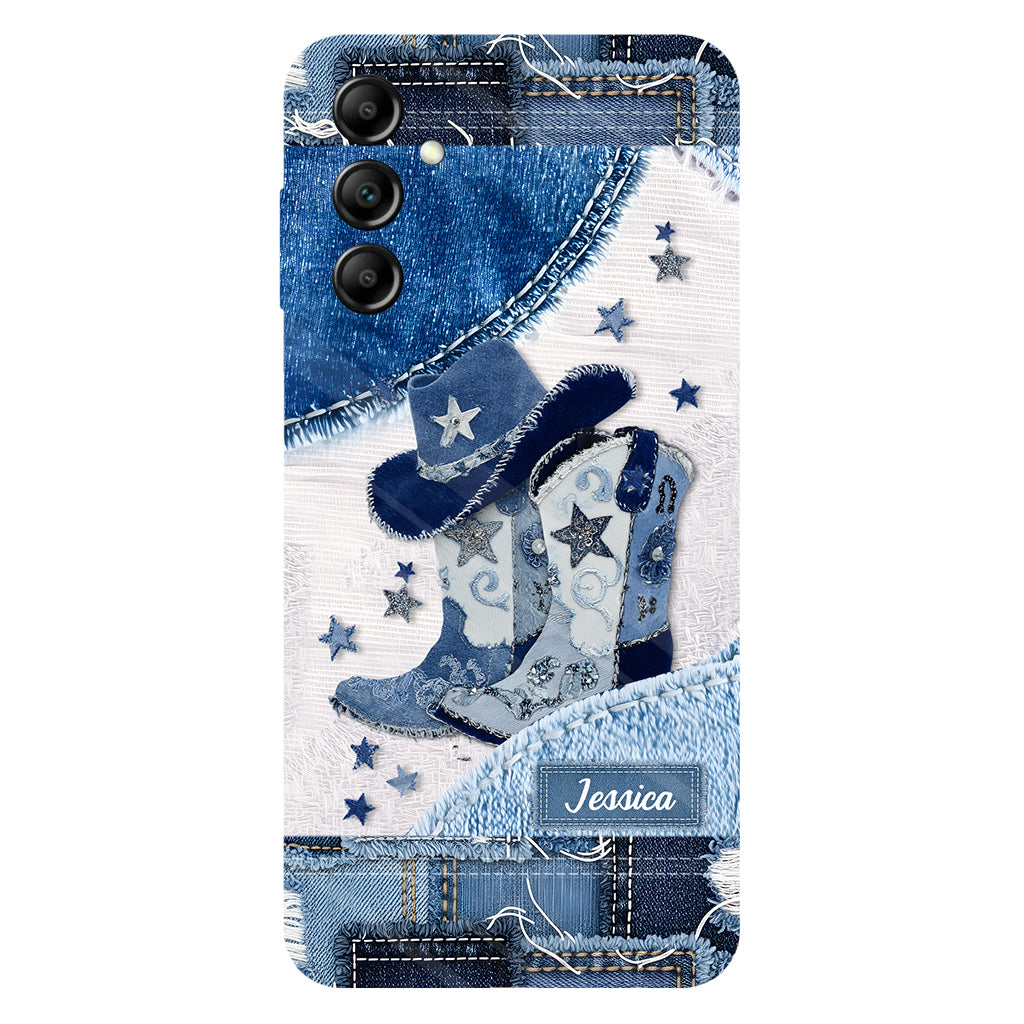 Bottes de cowgirl - Coque de téléphone personnalisée avec motif cowgirl