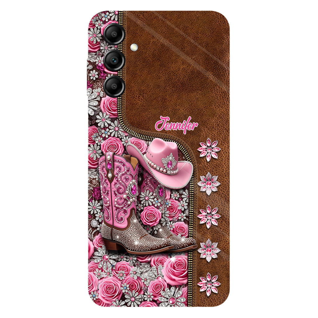Magnifiques bottes de cowgirl - Coque de téléphone personnalisée avec motif cowgirl