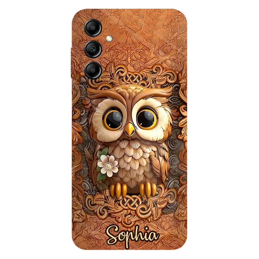 Magnifique hibou - Coque de téléphone personnalisée avec motif hibou intégral