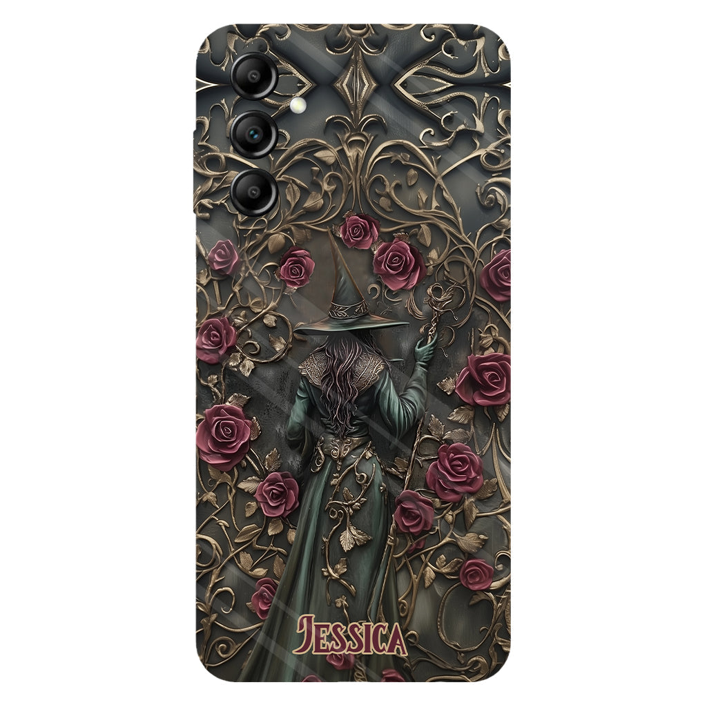 Beautiful Witch And Roses - Personalized Witch Full Print Phone Case