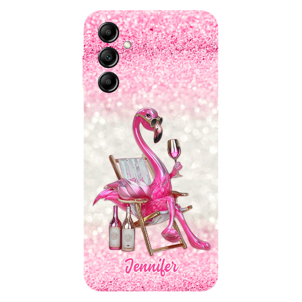 Be a Flamingo In a Flock of Pigeons - Personalized Flamingo Full Print Phone Case