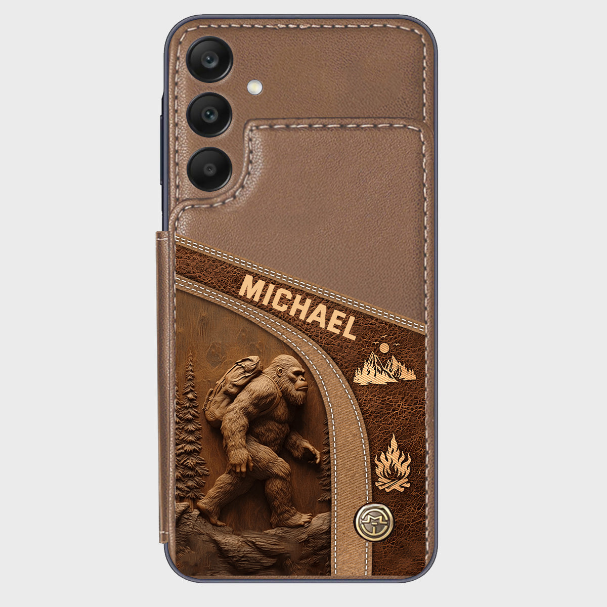 Étui portefeuille de randonnée personnalisé Sasquatch