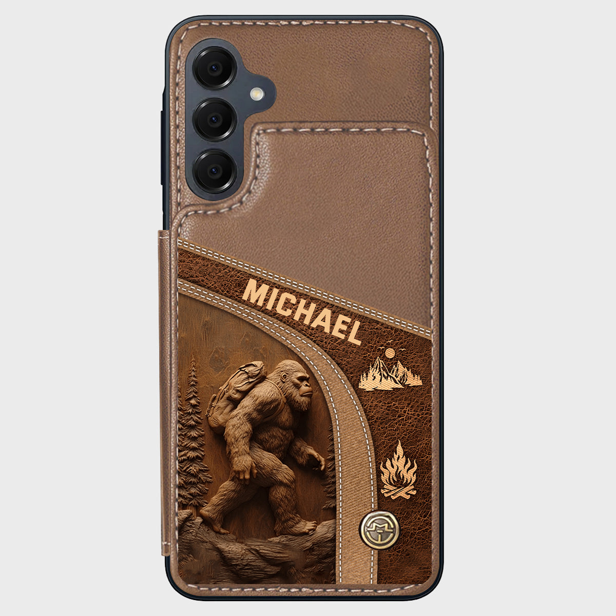 Étui portefeuille de randonnée personnalisé Sasquatch