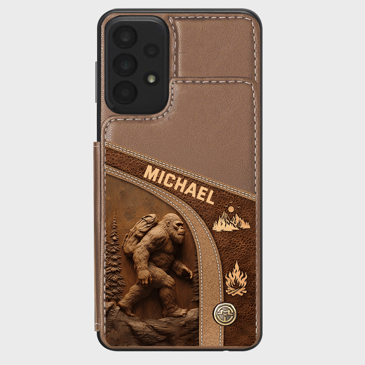 Étui portefeuille de randonnée personnalisé Sasquatch