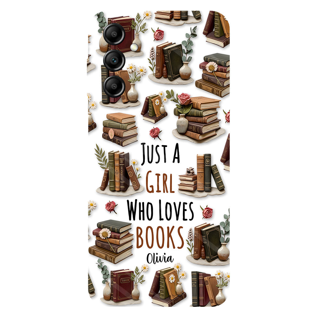 Just A Girl Who Loves Books - Personalized Book Full Print Phone Case