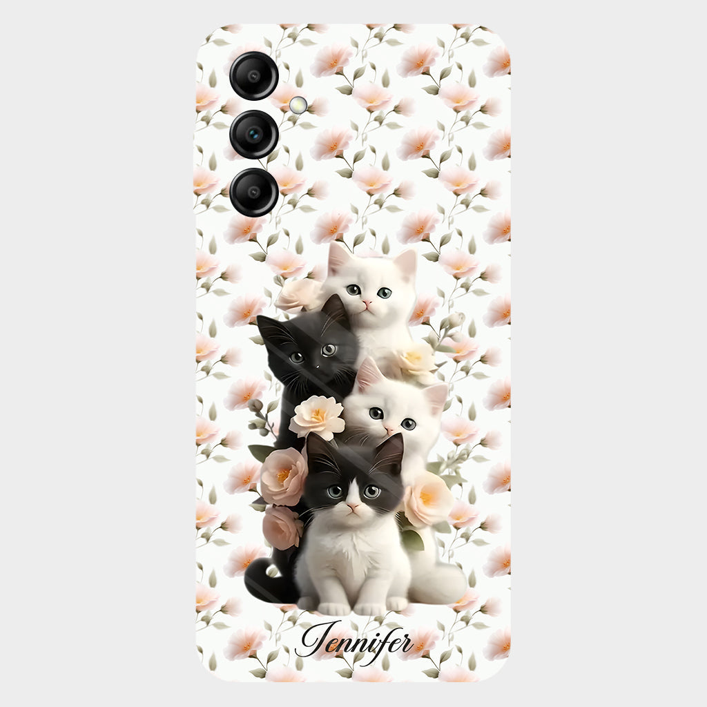 Adorables chatons - Coque de téléphone personnalisée avec motif chat intégral