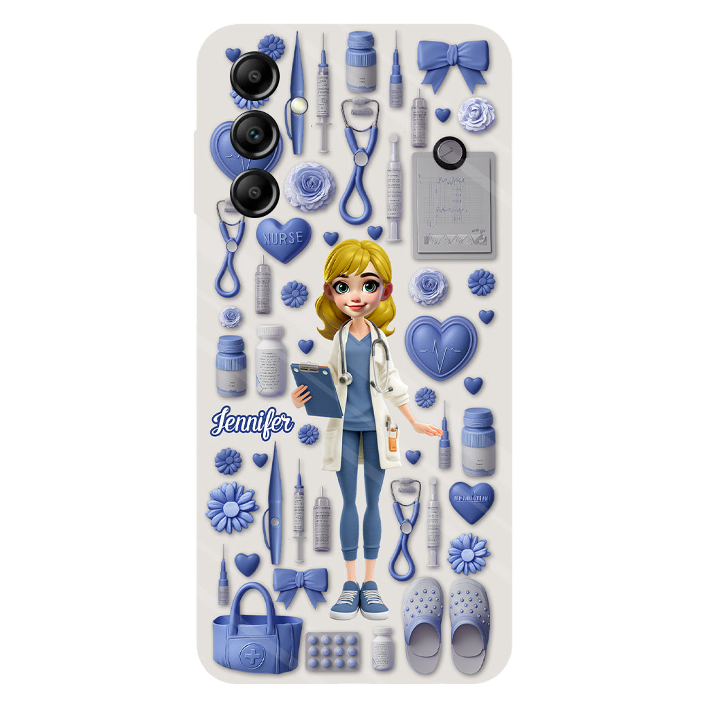 Le métier d'infirmière est un travail de cœur - Coque de téléphone personnalisée avec impression intégrale pour infirmière