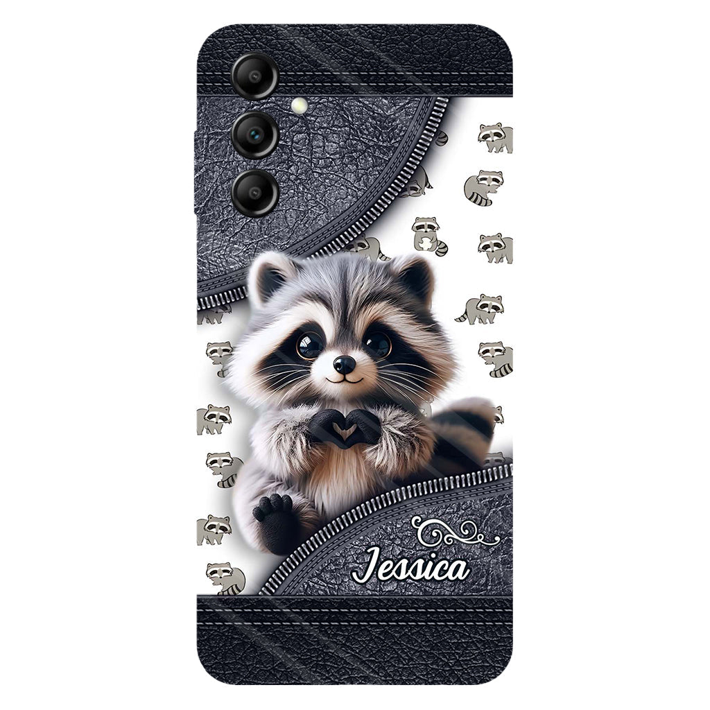 Adorable raton laveur - Coque de téléphone personnalisée avec motif raton laveur intégral