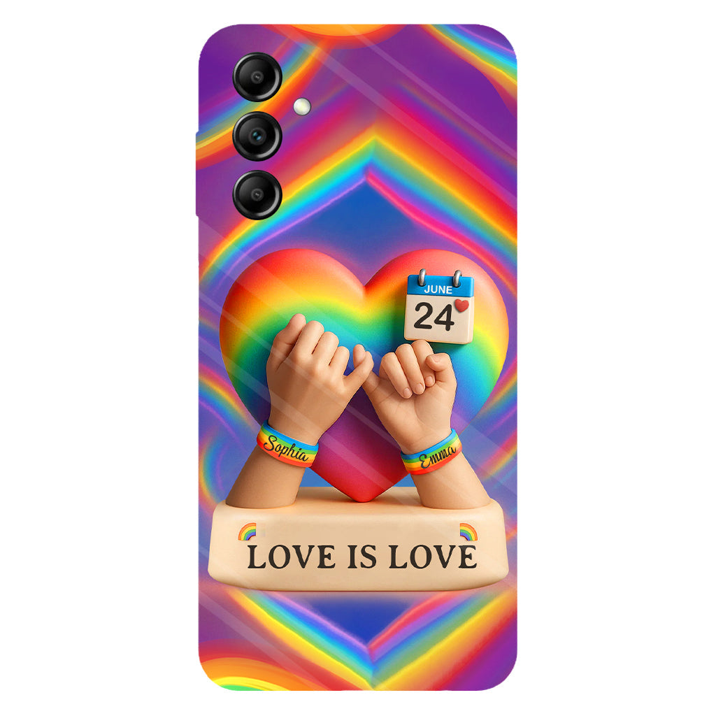 Love Is Love - Personalized LGBT Support Full Print Phone Case