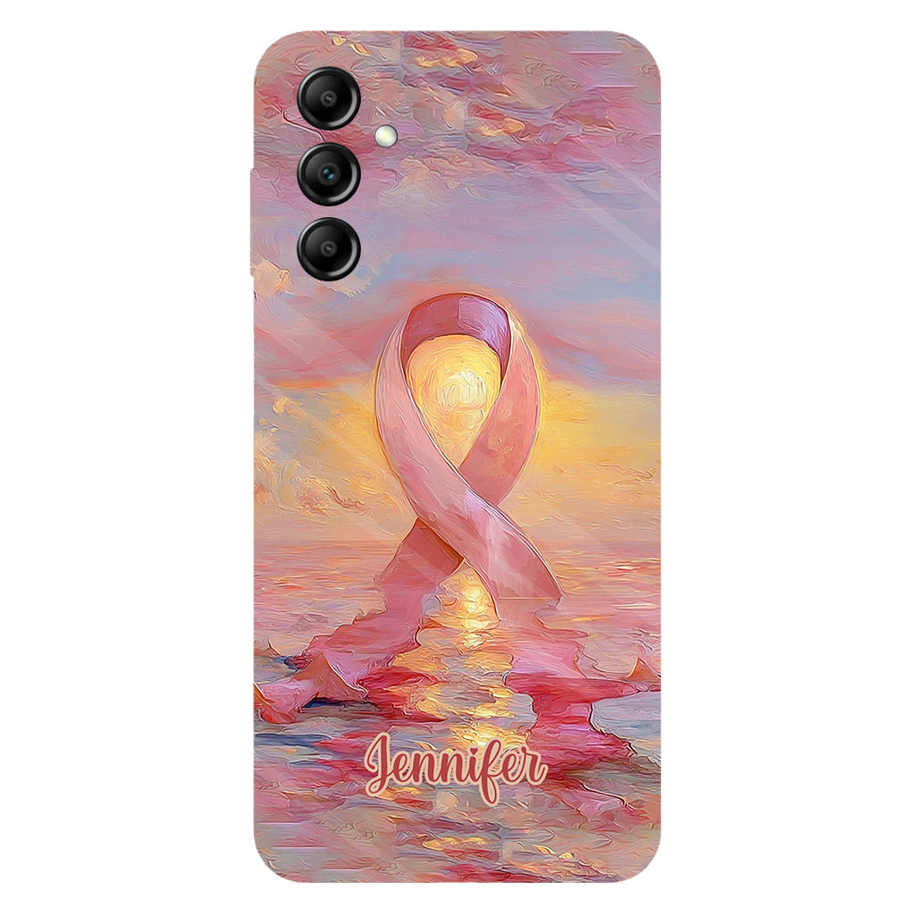 Guerrières fortes - Coque de téléphone personnalisée avec impression intégrale pour la sensibilisation au cancer du sein