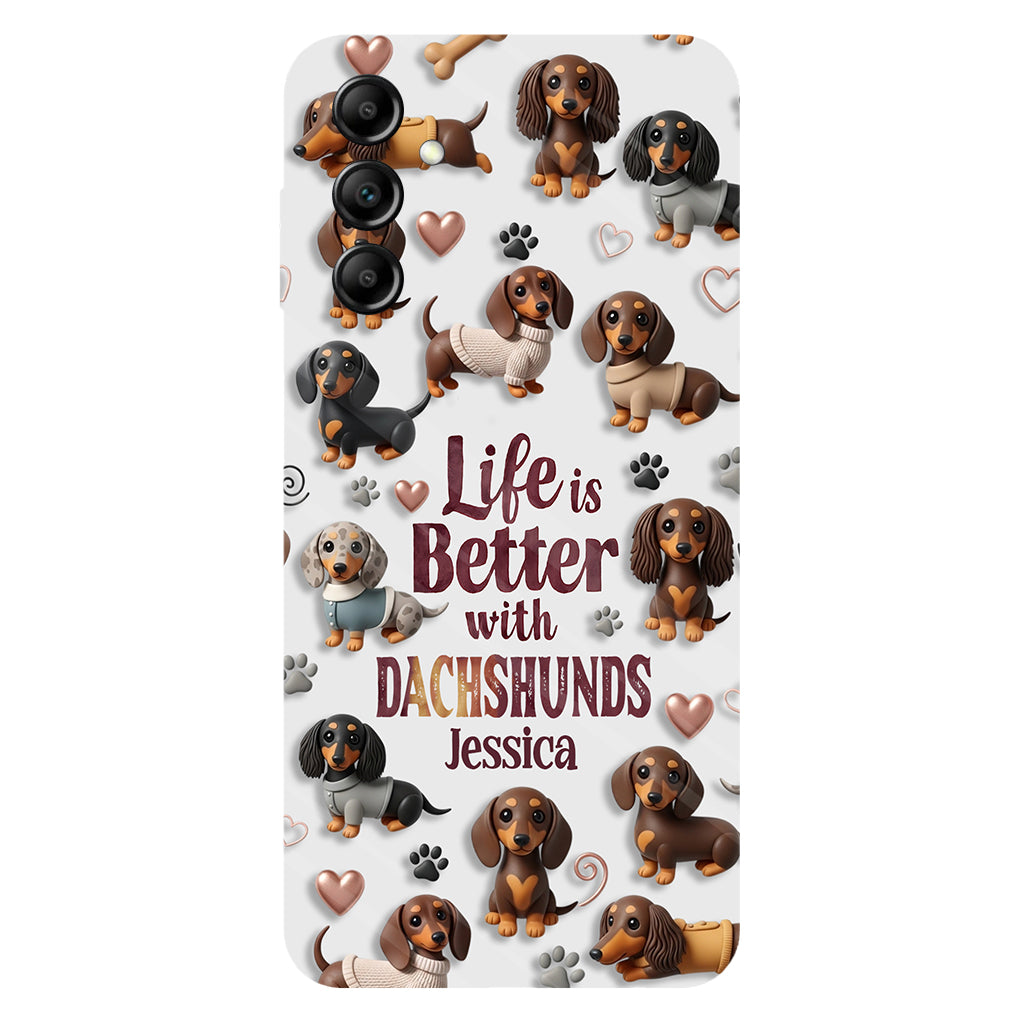 Juste une fille qui aime les chiens - Coque de téléphone personnalisée avec impression intégrale de chien