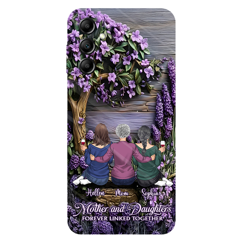 Mother And Daughters Forever Linked Together - Personalized Mother Full Print Phone Case
