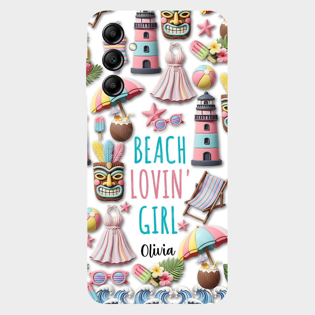 Beach Lovin' Girl - Personalized Sea Lover Full Print Phone Case