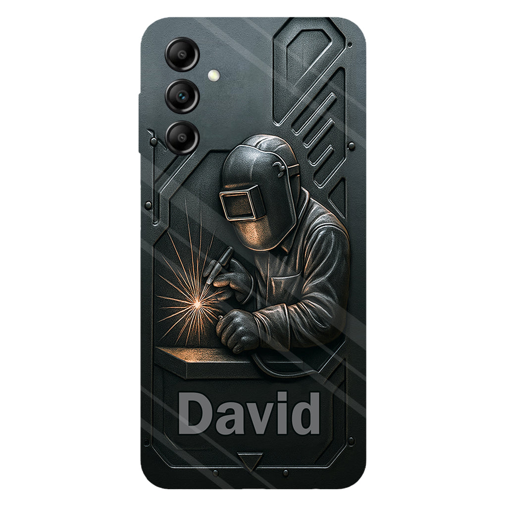 Coque de téléphone personnalisée avec motif de soudeur - Hommes soudeurs stylés