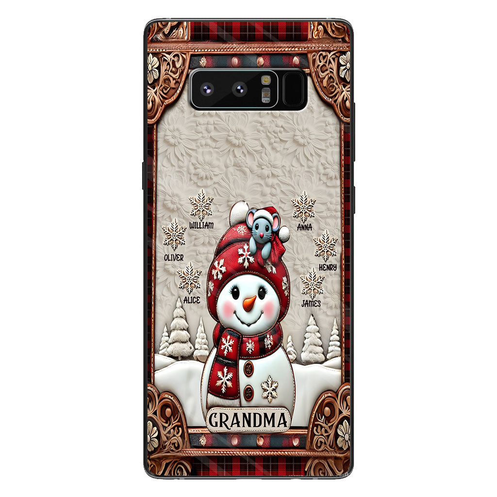 Grandma Snowman Christmas - Personalized Grandma Phone Case