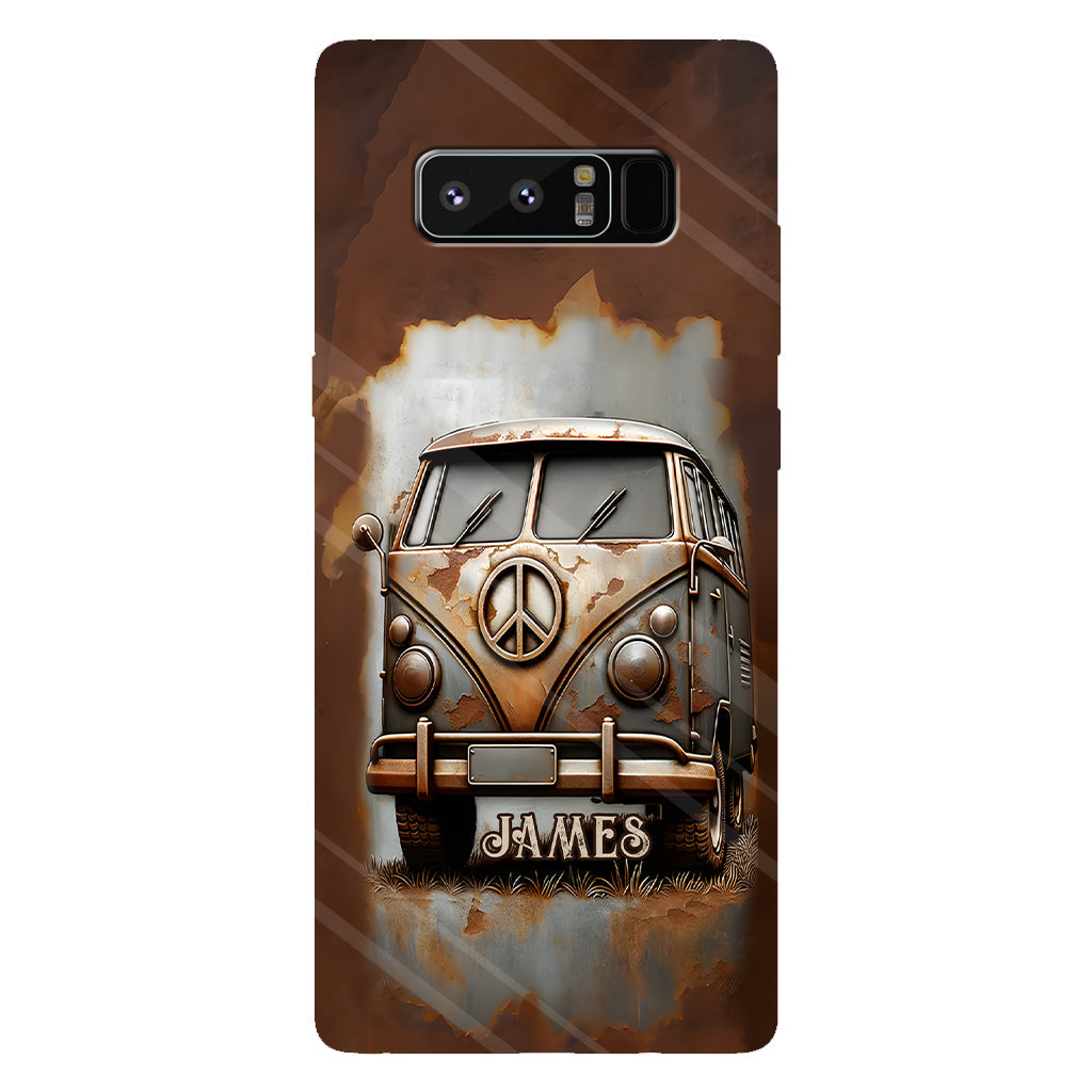 Camper Van Peace Symbol Vintage Soul - Personalized Hippie Full Print Phone Case