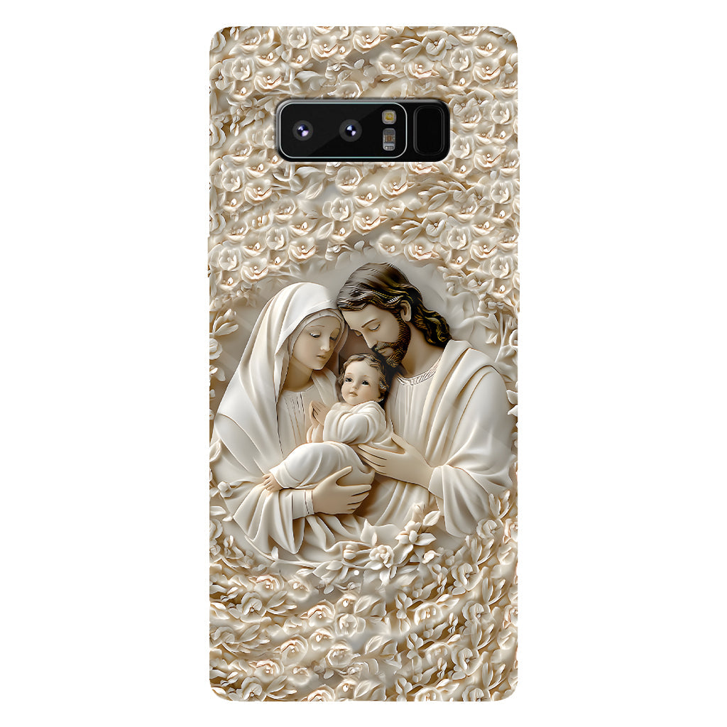 La Sainte Famille - Coque de téléphone personnalisée avec impression chrétienne intégrale