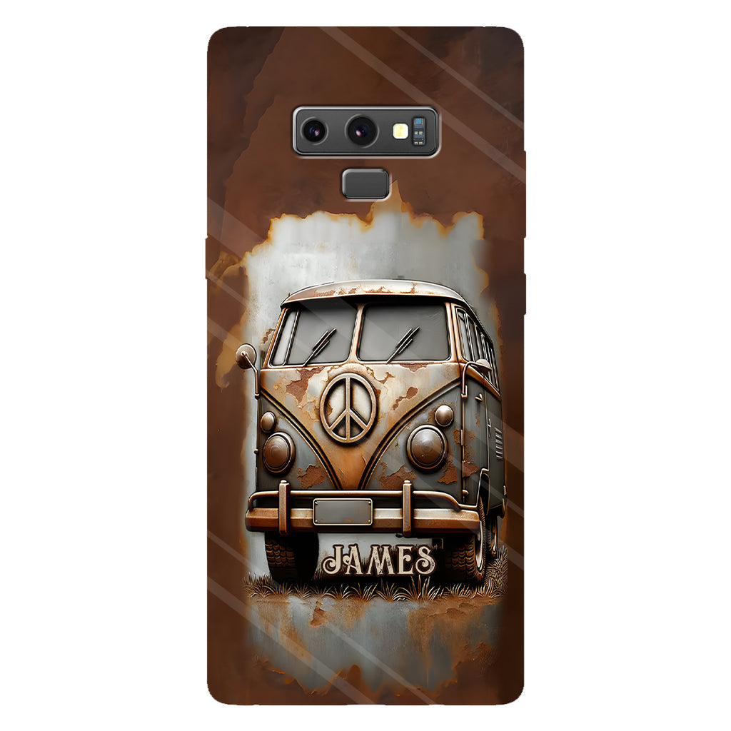 Camper Van Peace Symbol Vintage Soul - Personalized Hippie Full Print Phone Case