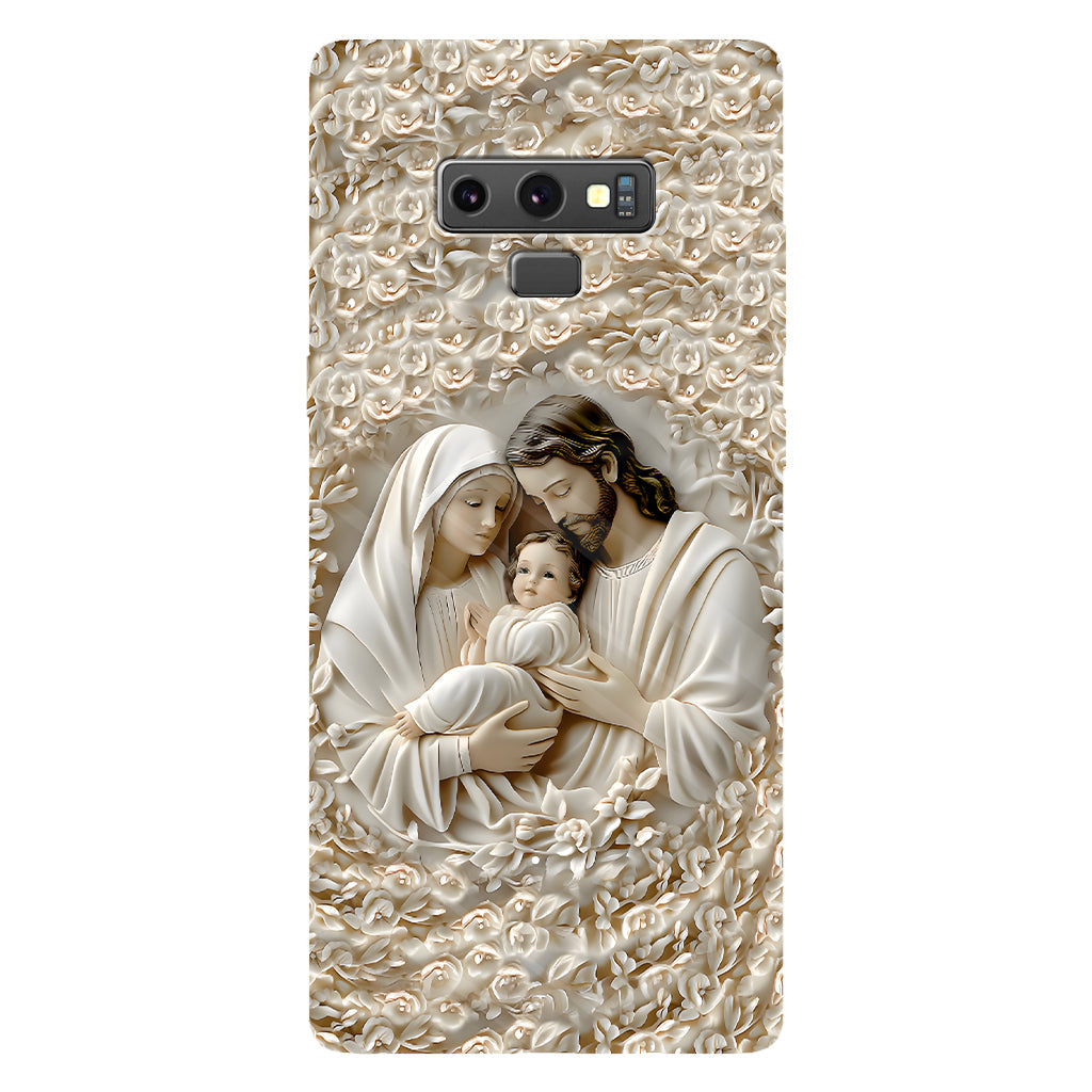 La Sainte Famille - Coque de téléphone personnalisée avec impression chrétienne intégrale