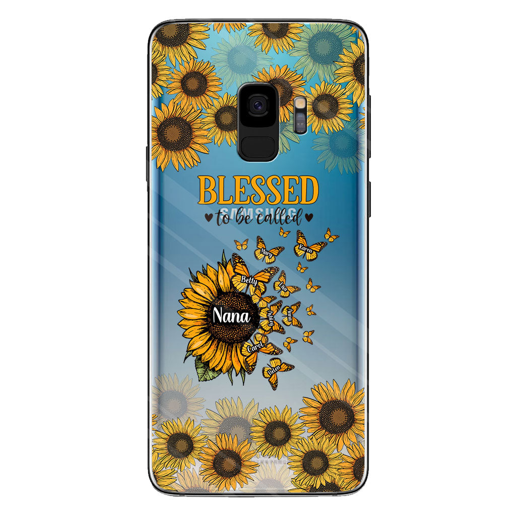 Magnifique tournesol - Cadeau pour grand-mère, maman - Coque de téléphone transparente personnalisée