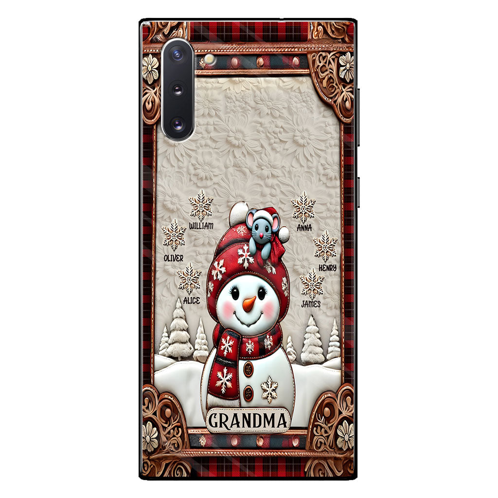 Grandma Snowman Christmas - Personalized Grandma Phone Case