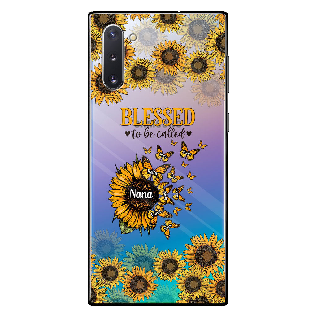 Magnifique tournesol - Cadeau pour grand-mère, maman - Coque de téléphone transparente personnalisée