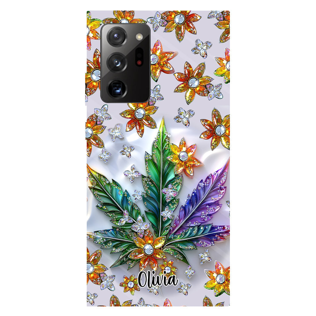 Belle feuille - Coque de téléphone personnalisée avec motif cannabis