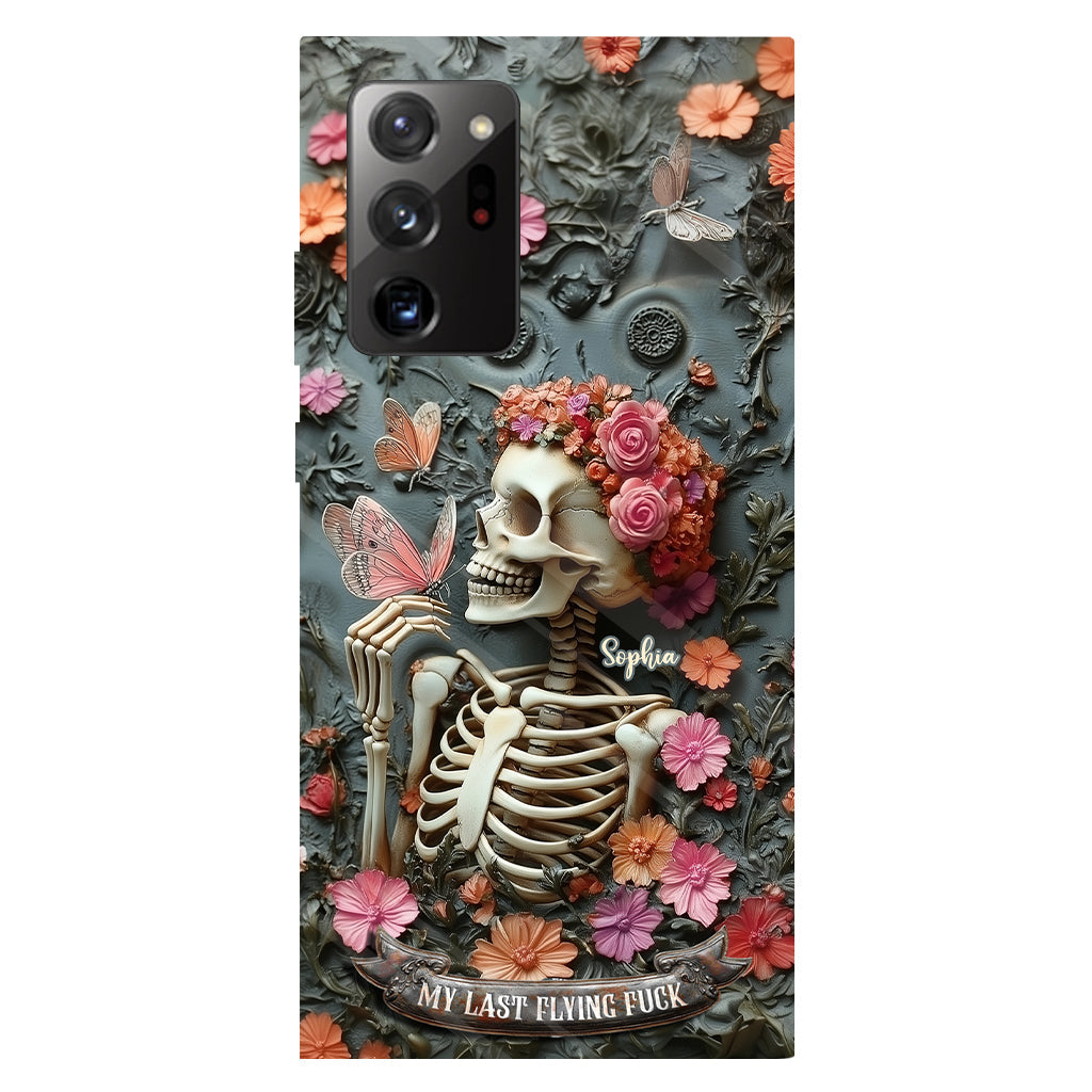 My Last Flying F*ck - Personalized Skull Full Print Phone Case