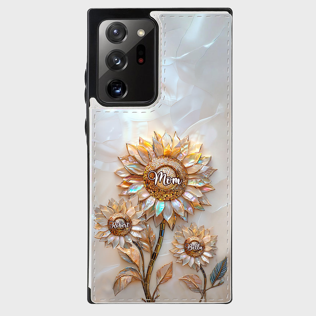 Bonne fête des mères ! Étui portefeuille pliable personnalisé pour téléphone portable.