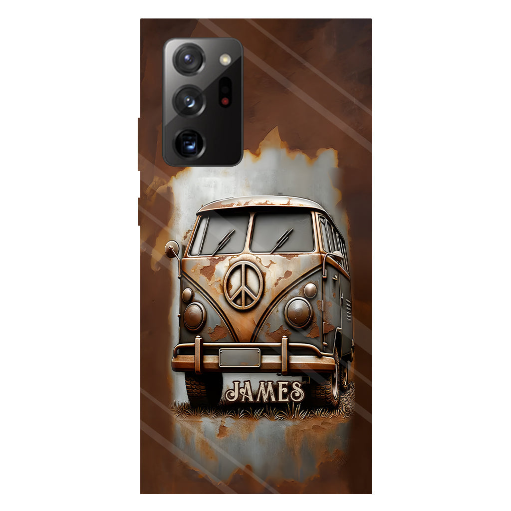 Camper Van Peace Symbol Vintage Soul - Personalized Hippie Full Print Phone Case