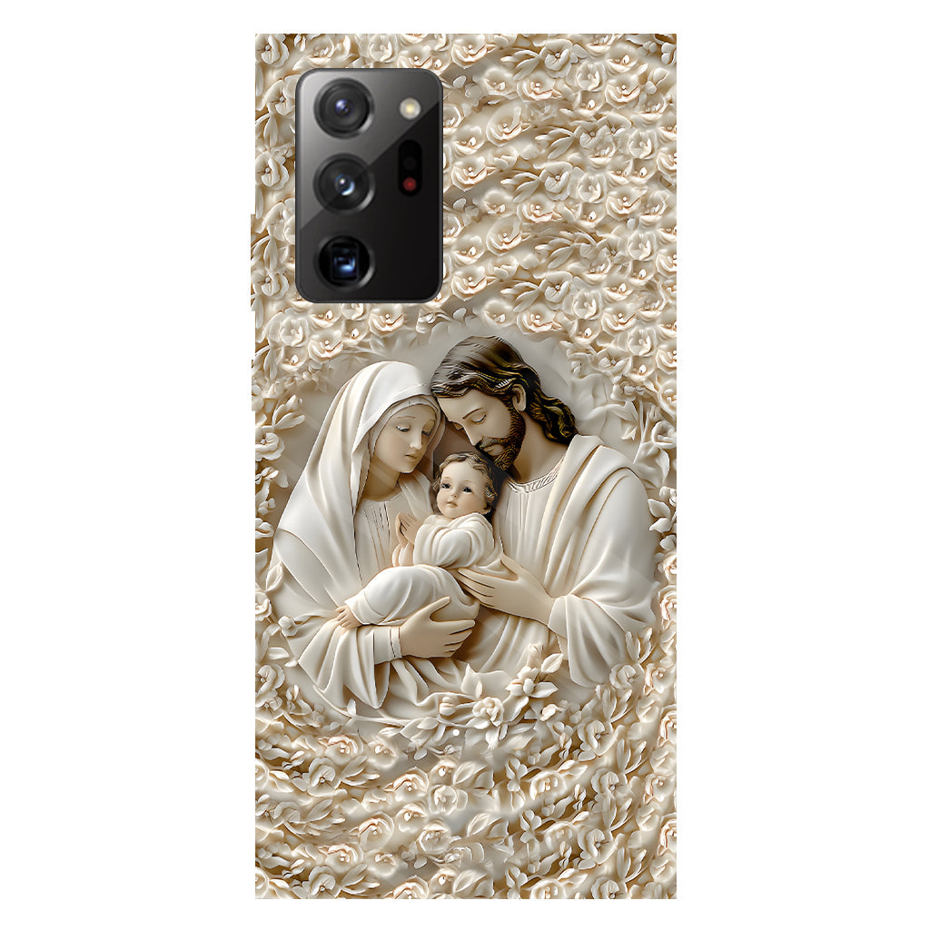 La Sainte Famille - Coque de téléphone personnalisée avec impression chrétienne intégrale