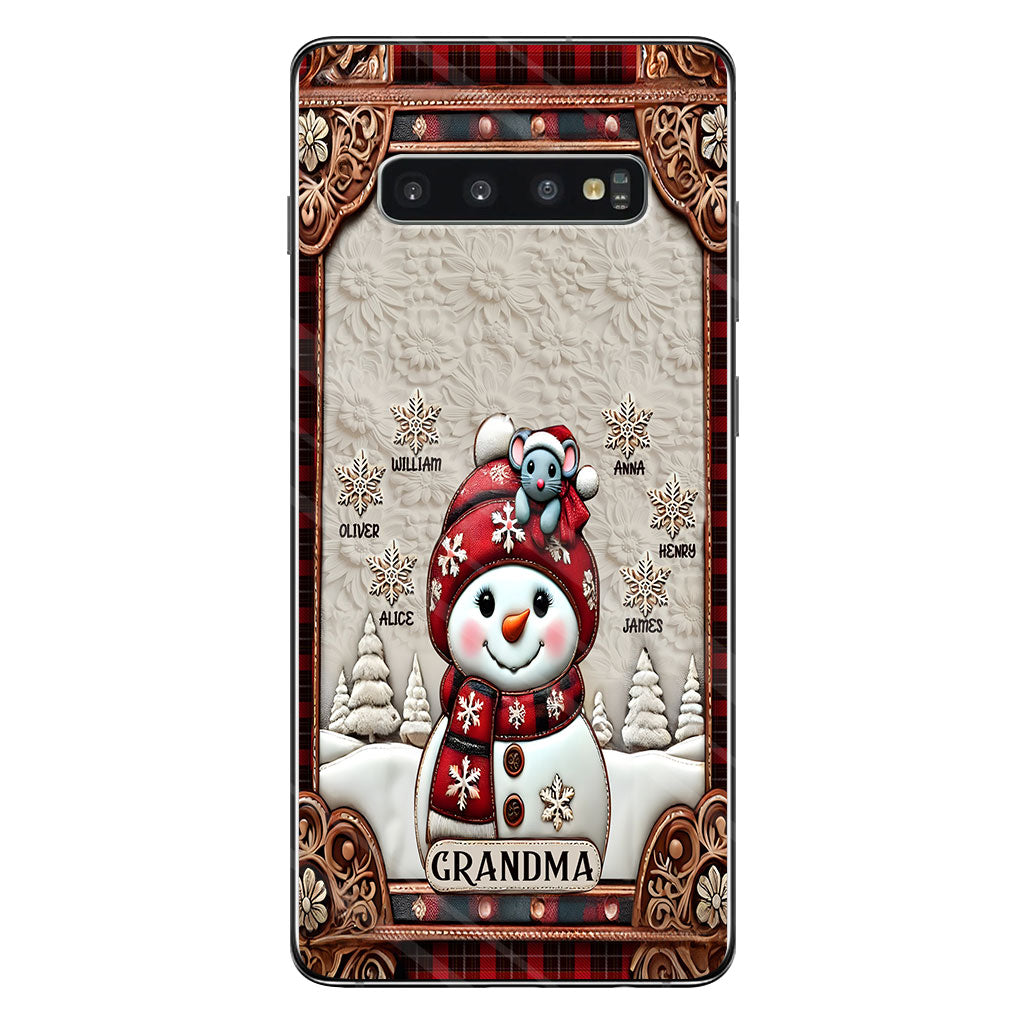 Grandma Snowman Christmas - Personalized Grandma Phone Case