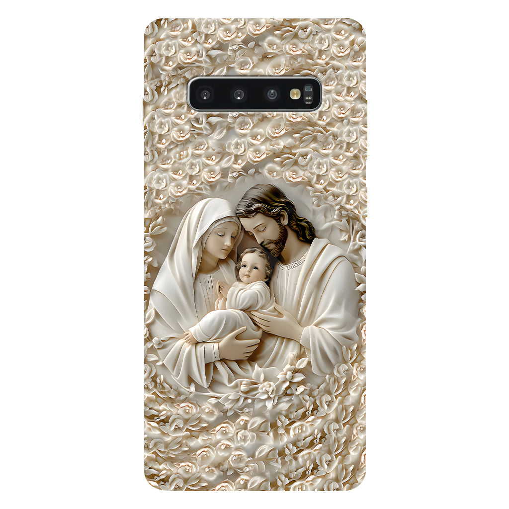 La Sainte Famille - Coque de téléphone personnalisée avec impression chrétienne intégrale
