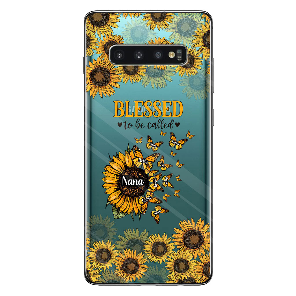 Magnifique tournesol - Cadeau pour grand-mère, maman - Coque de téléphone transparente personnalisée