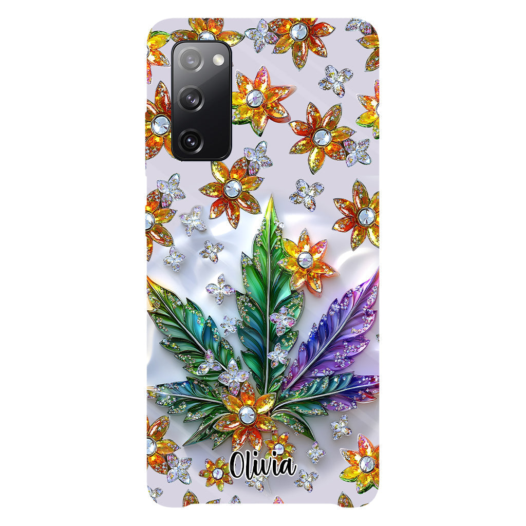 Belle feuille - Coque de téléphone personnalisée avec motif cannabis