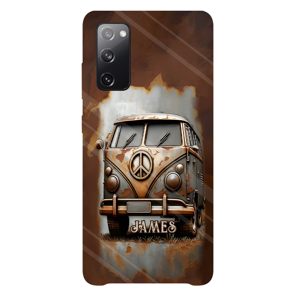 Camper Van Peace Symbol Vintage Soul - Personalized Hippie Full Print Phone Case