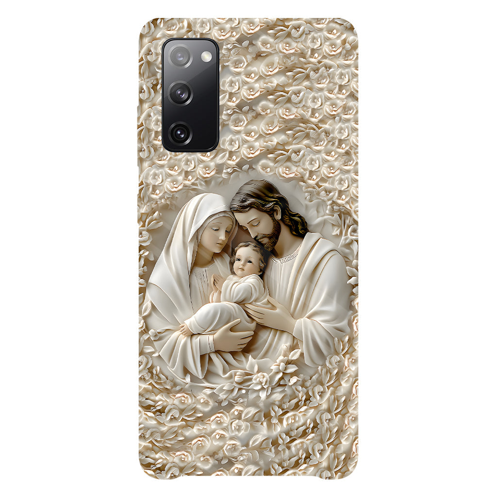 La Sainte Famille - Coque de téléphone personnalisée avec impression chrétienne intégrale