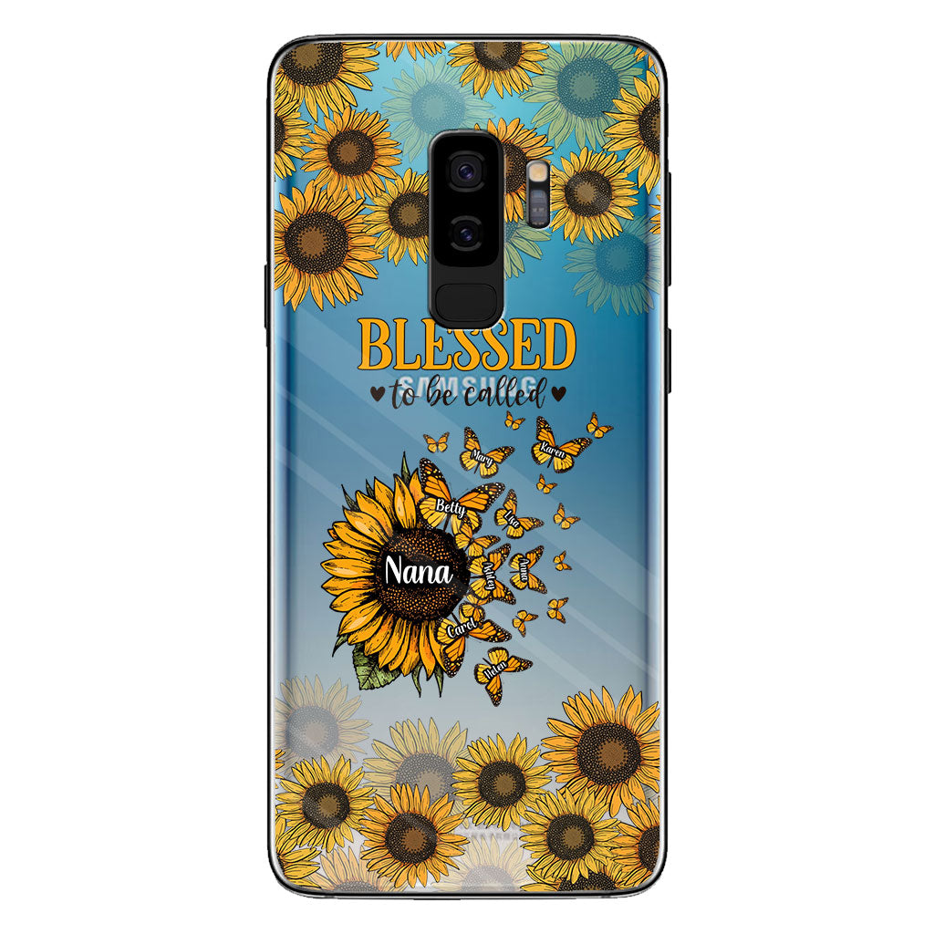 Magnifique tournesol - Cadeau pour grand-mère, maman - Coque de téléphone transparente personnalisée