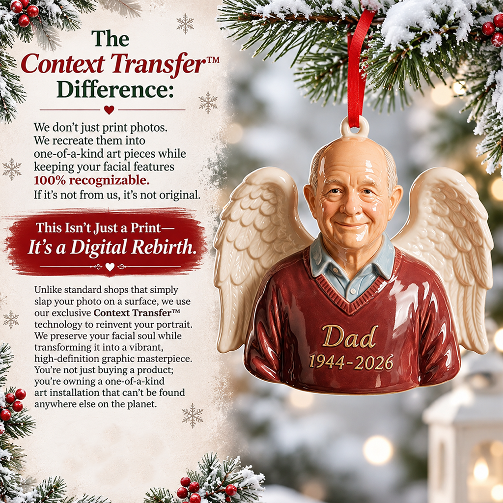 Personalized Christmas Memorial Middle-Aged Man 3D Ornament, Dad Husband Remembrance Keepsake