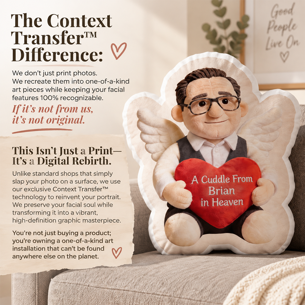Personalized Memorial Angel Man Shaped Pillow Sympathy Gift For Lost Loved Ones